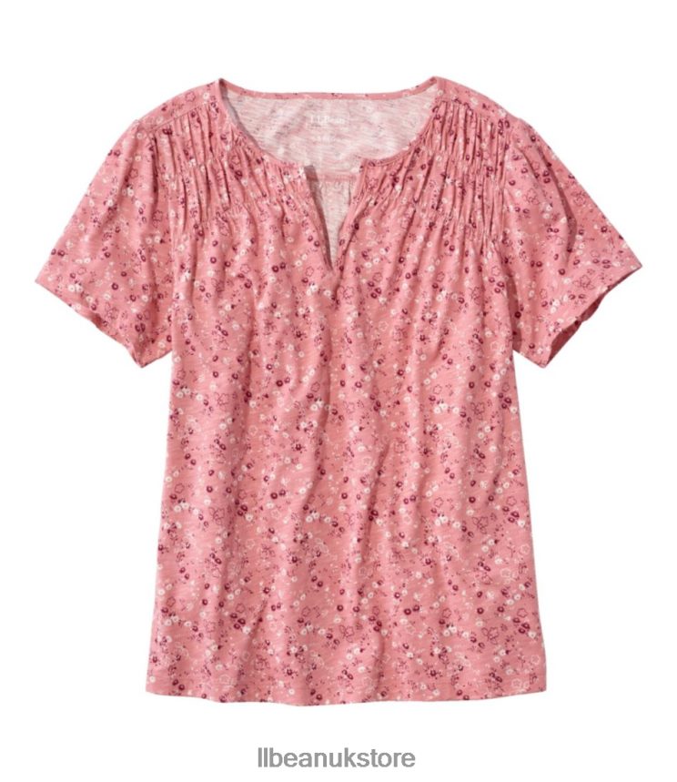 Clothing L.L.Bean Organic Cotton Tee Rose Wash Ditsy Floral Women 0VRR662980 Clothing L.L.Bean Organic Cotton Tee Rose Wash Ditsy Floral Women 0VRR662980